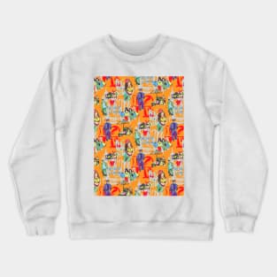 NY LOVE orange Crewneck Sweatshirt